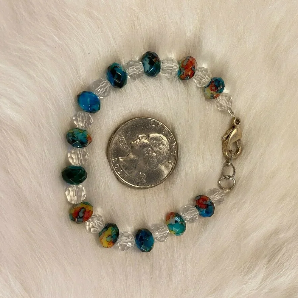 Fairycore Beaded‎ Bracelet Festival Colorful Art to Wear Adjustable Boho 6205
